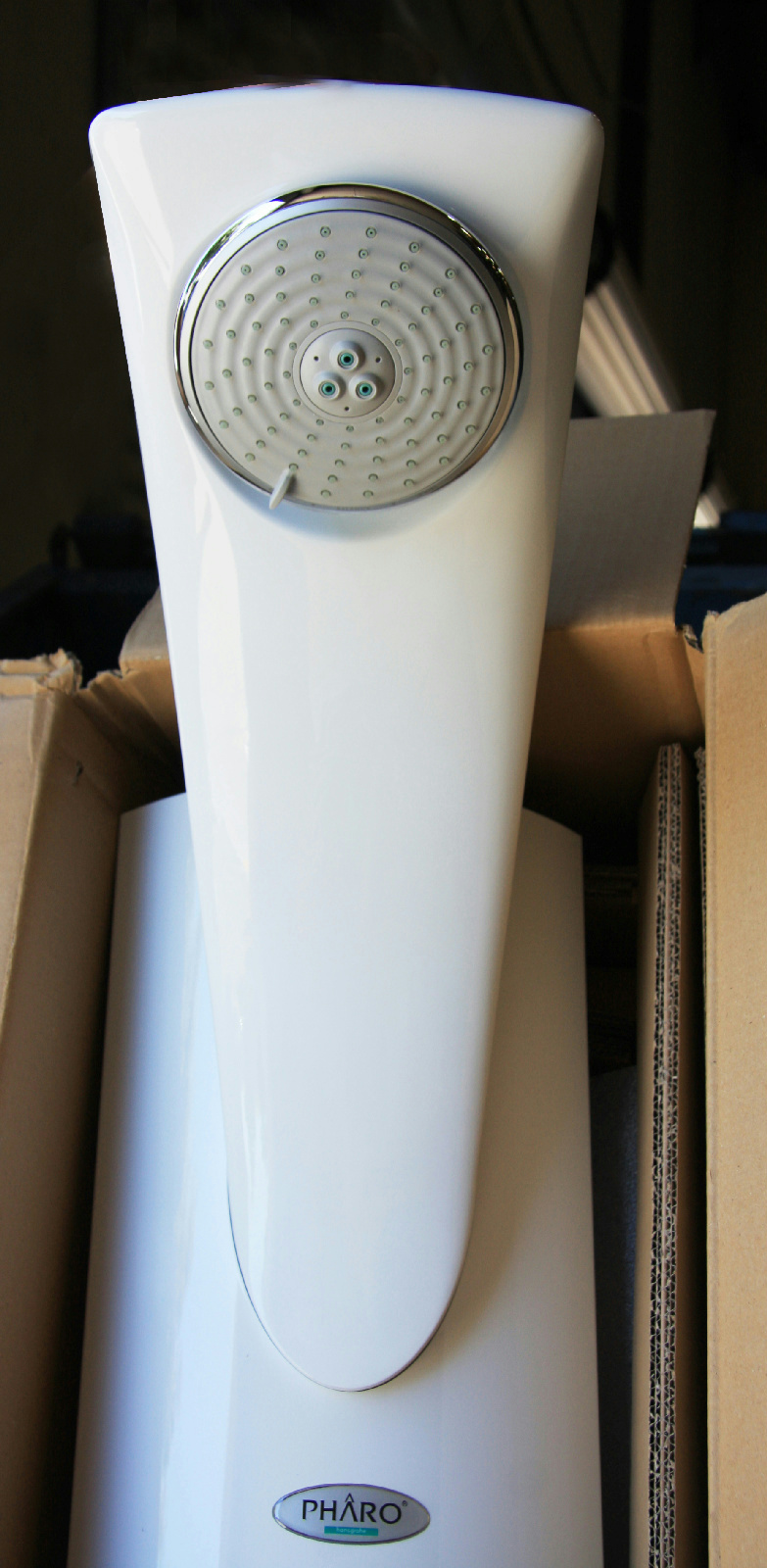 Hansgrohe Pharo Prestige Shower Panel, White/Chrome, 26102001