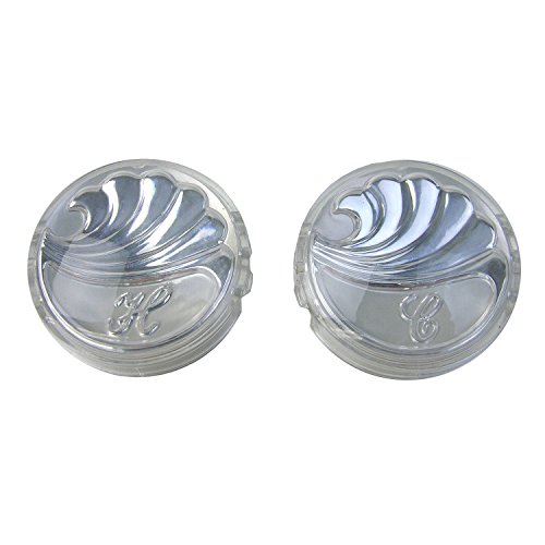 LASCO 06071 Hot/Cold Acrylic Faucet Handle Index Buttons for Delta New