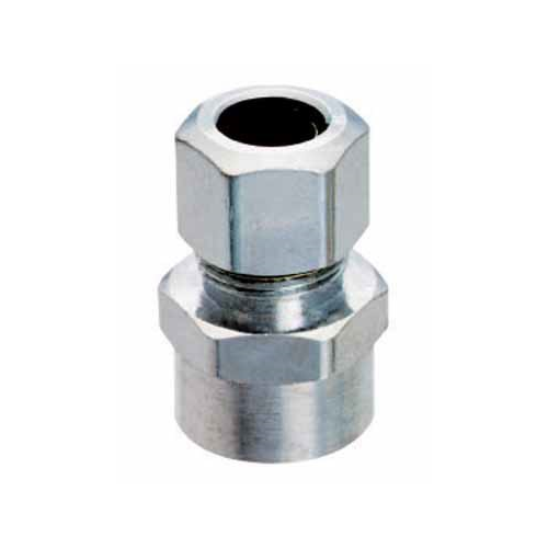 Ace Chrome Straight Connector, 1/2" Copper Sweat x 3/8